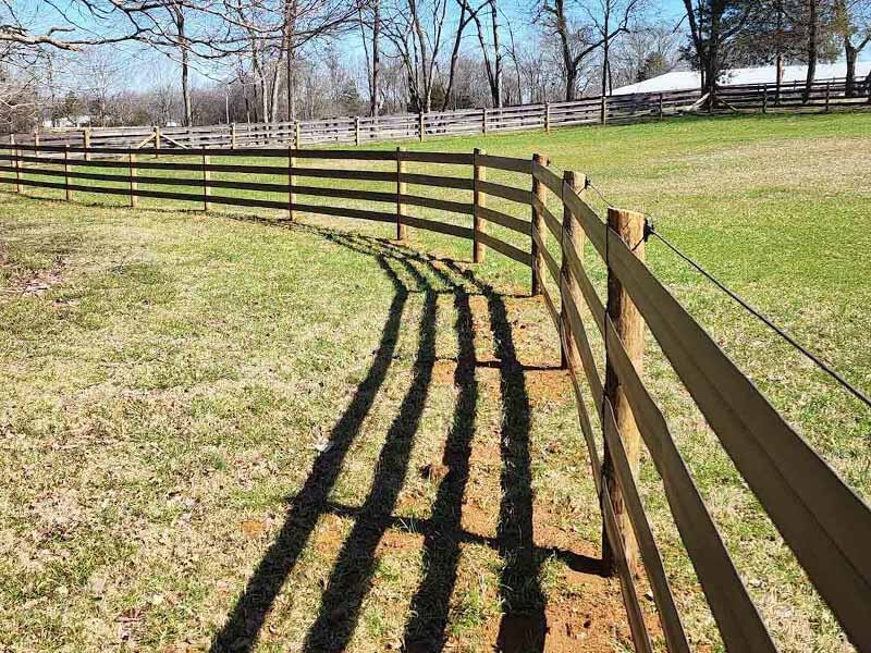 Rail and Wood Picket Farm Fence Contractor