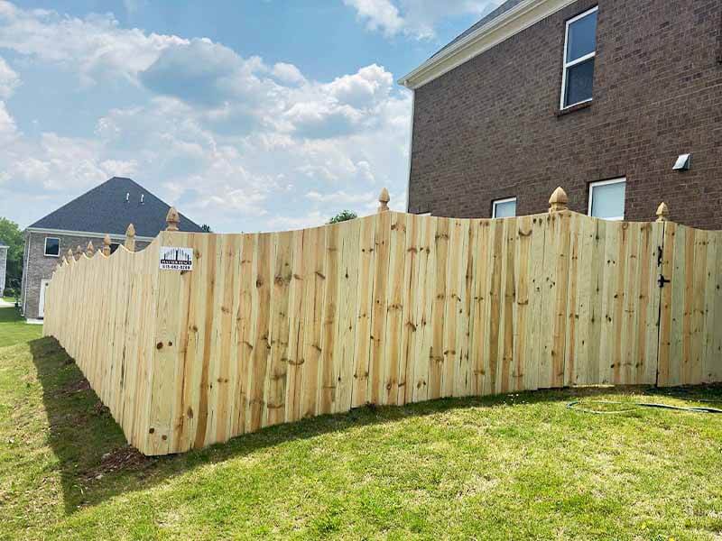 Wood Scalloped Fence Contractor in Middle Tennessee