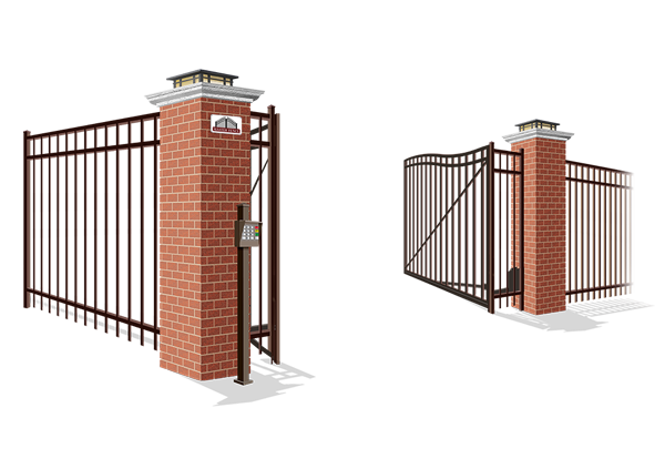 Aluminum Driveway Gate in closed position