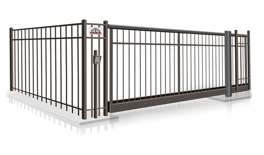 Aluminum Estate Entry Gate in closed position