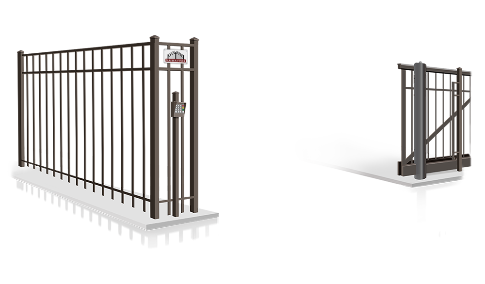 Aluminum Estate Entry Gate in open position