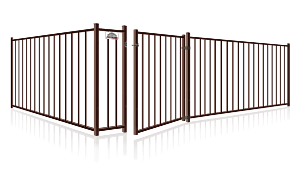 Metal gate in closed position