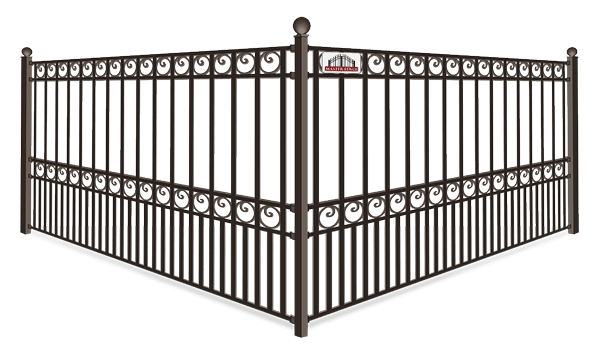 Ornate With Rings wrought iron fence company in Middle Tennessee