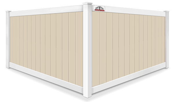 2 Tone Full Privacy vinyl fence contractor in Middle Tennessee