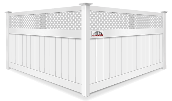 Decorative Lattice Top vinyl fence contractor in Middle Tennessee