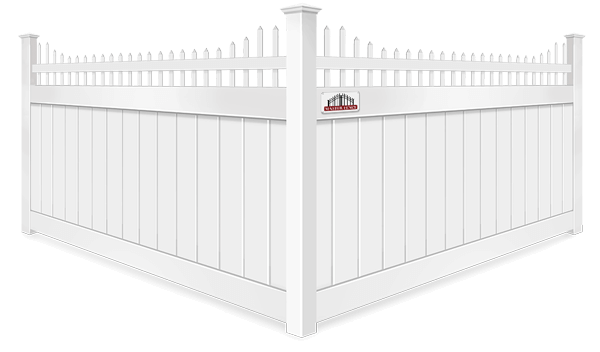 Stepped vinyl fence contractor in Middle Tennessee