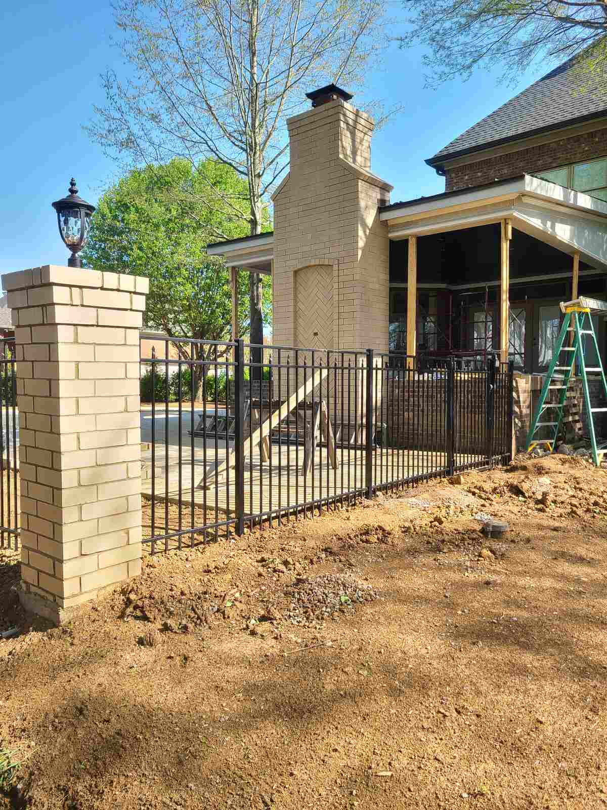 Black aluminum pool fence installed by Master Fence in Murfreesboro, TN