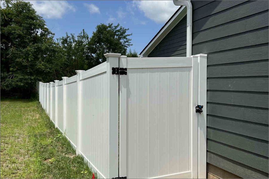 White Vinyl Fence Door