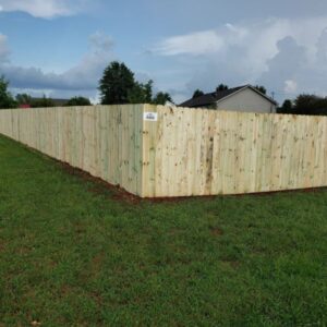 Large wood fence installed by Master Fence